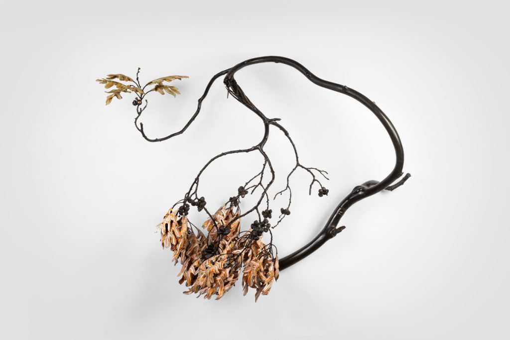Michael Sherrill, Remnant, 2016. Porcelain and silica bronze; 48 x 34 x 12 inches. Private collection. Photo by Scott Allen.